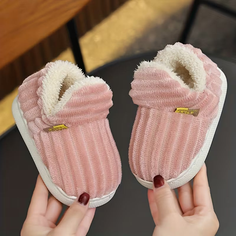 Casual Non-Slip Plush Home Slippers for Boys Girls