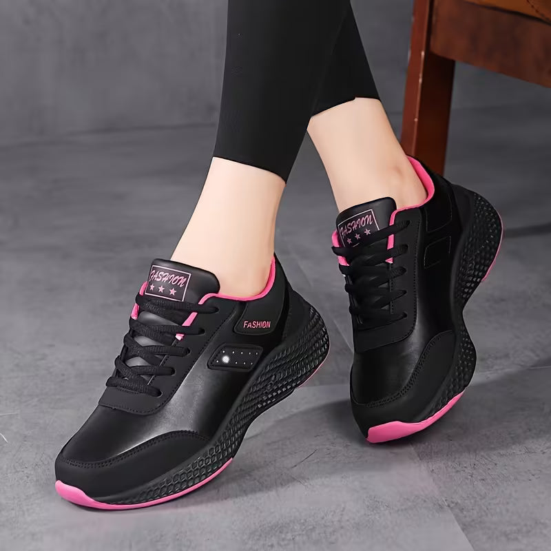 Fashionable Trendy Women's Black Athletic Running Shoes
