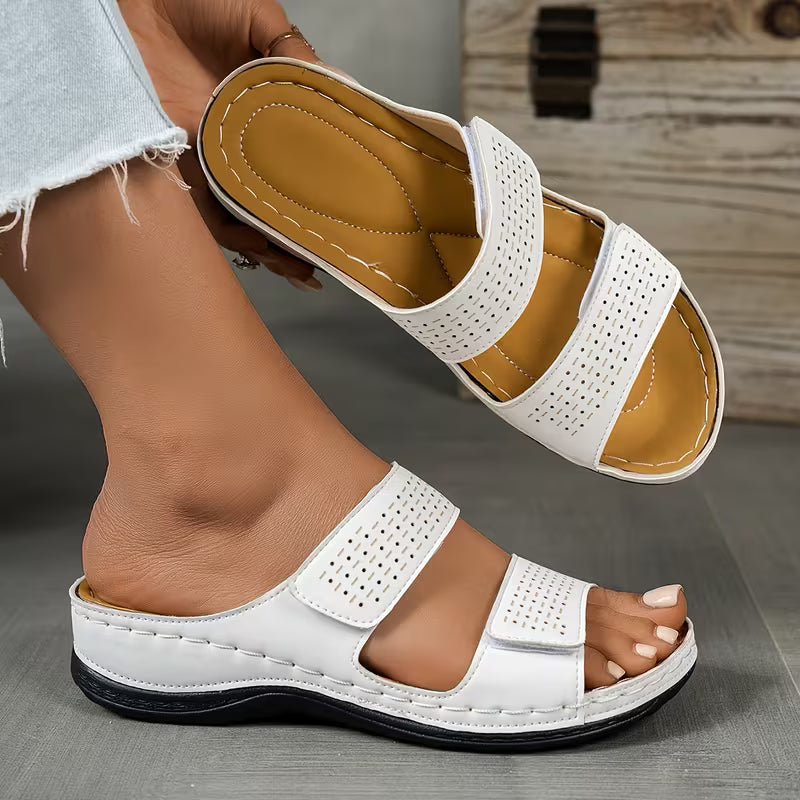 Women'S Sandals, Two-Strap Open-Toe Wedge Sandals