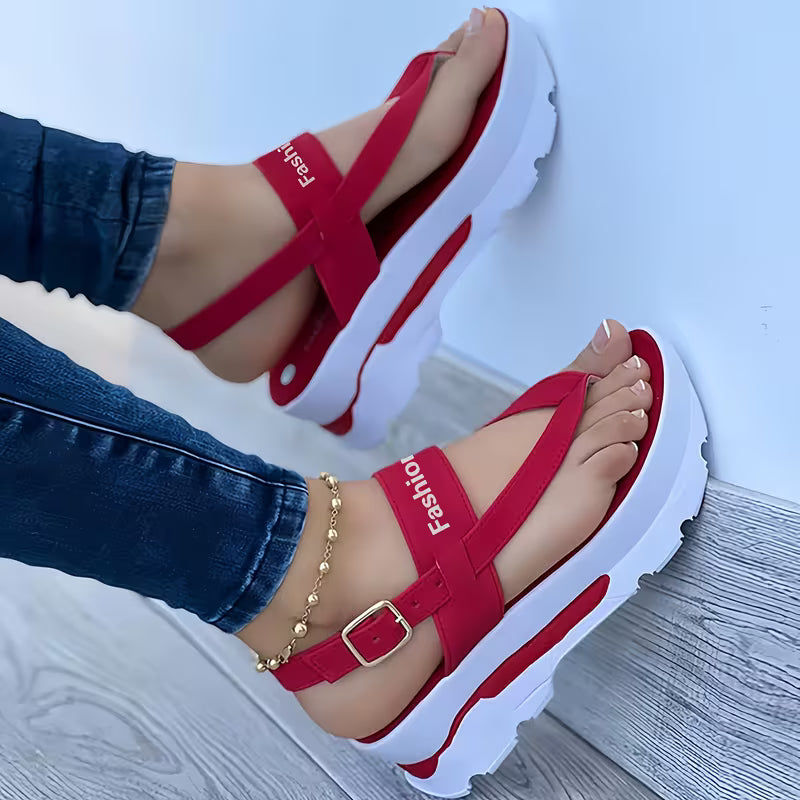 Summer Women'S Easy Solid Color Wedge Sandals