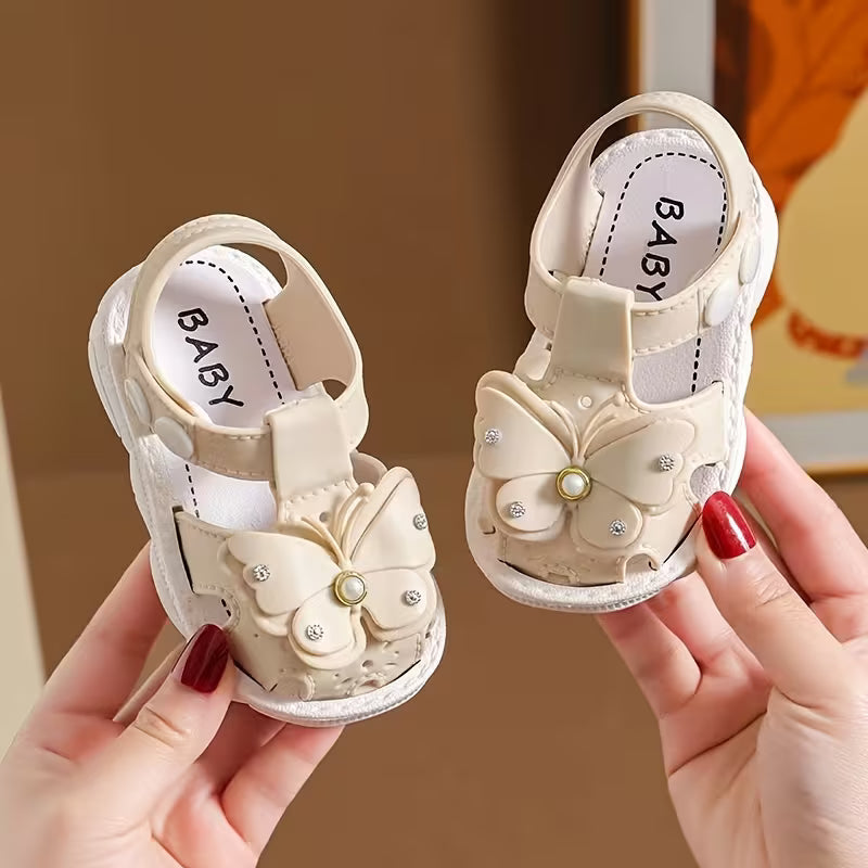 Girls' Sandals, Breathable Infant Toddler Walking Shoes