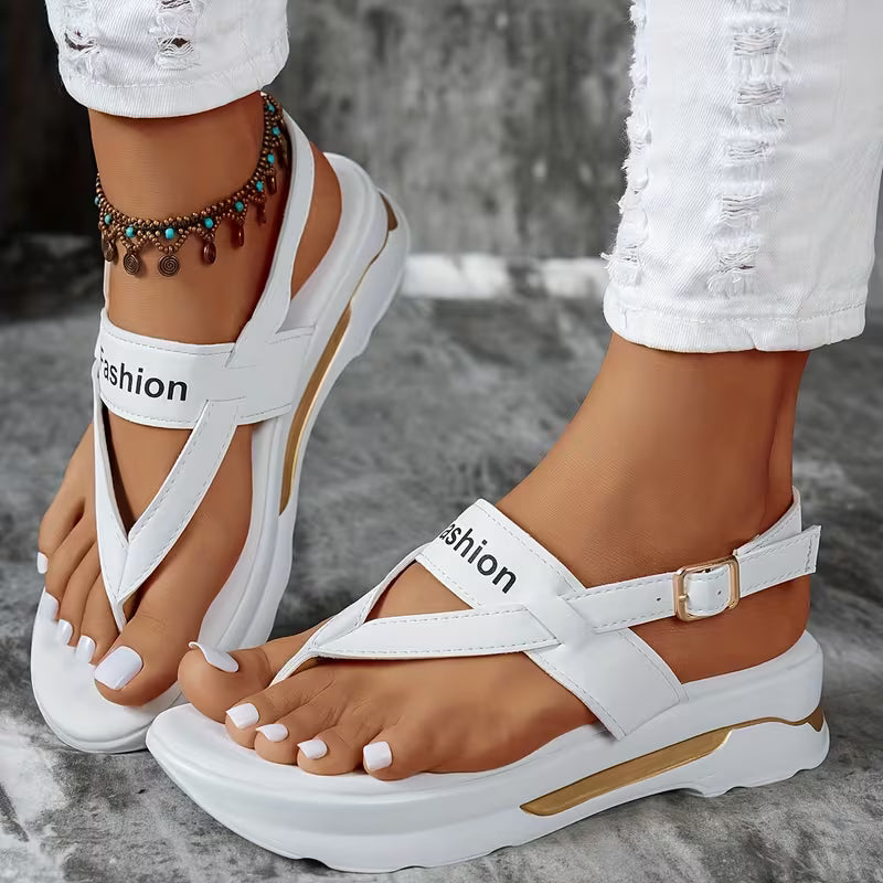 Summer Women'S Easy Solid Color Wedge Sandals