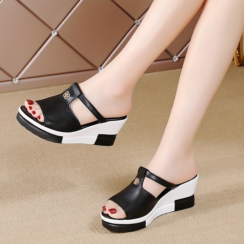 Women's Fashion Slip-On Slippers with Thick Sole
