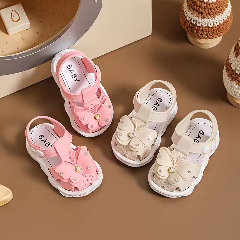 Girls' Sandals, Breathable Infant Toddler Walking Shoes