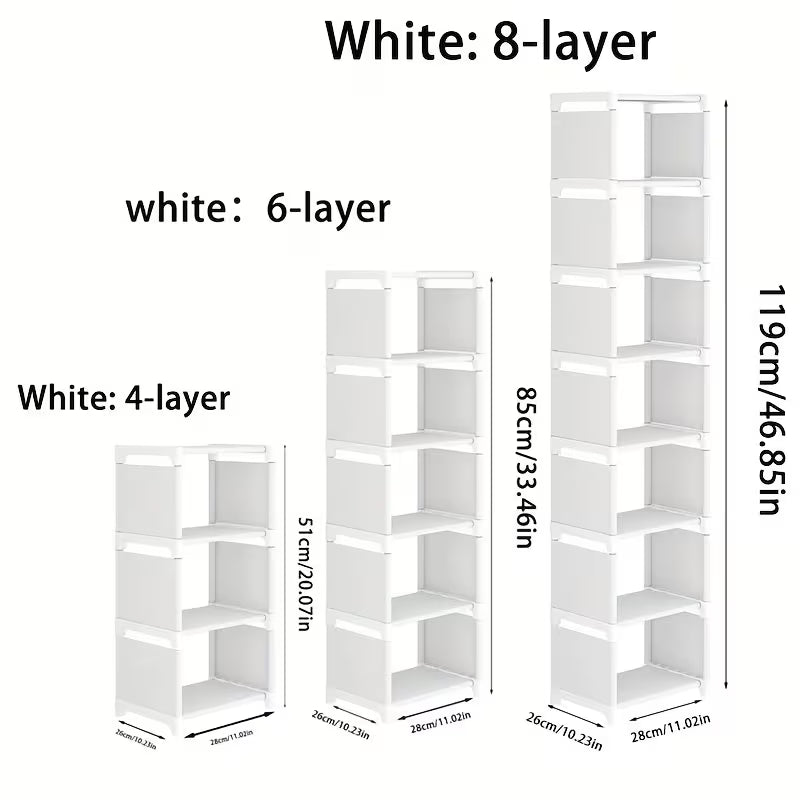 1 pc 4/6/8-Tier Space-Saving Metal Shoe Rack