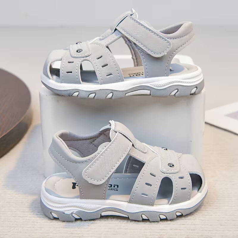 Boys' Summer Sandals with Anti-Kick Toe Cap
