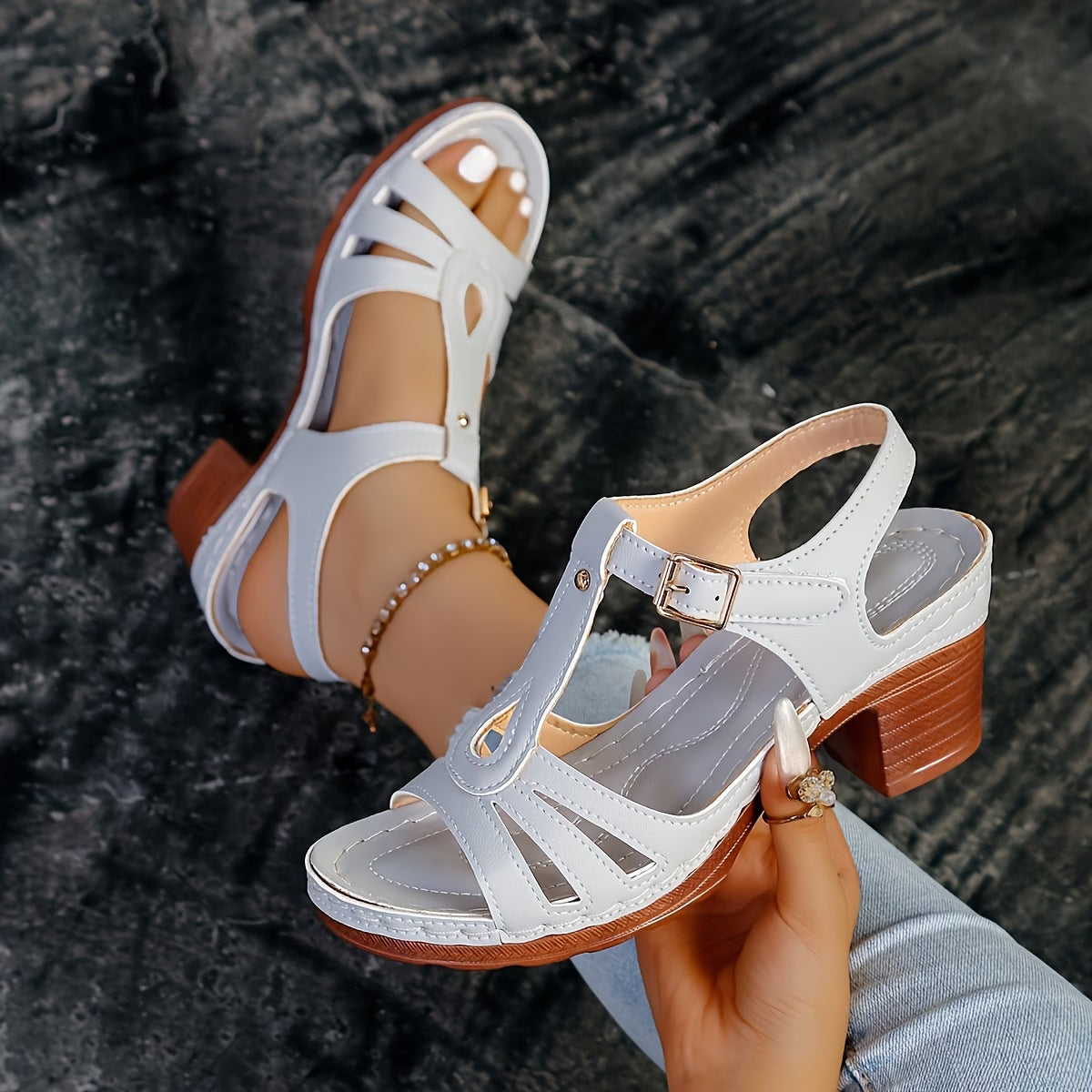 Bohemian Style Women'S Wedge Sandals - Comfortable