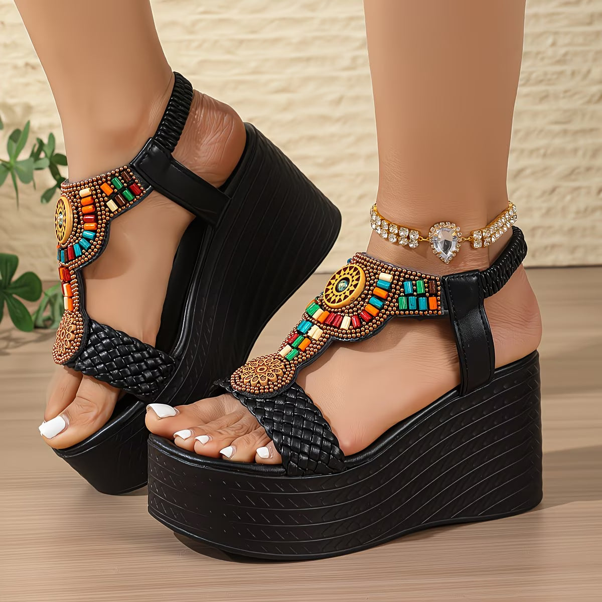  Bohemian Style Women's Wedge Heel Platform