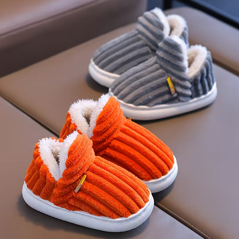 Casual Non-Slip Plush Home Slippers for Boys/Girls