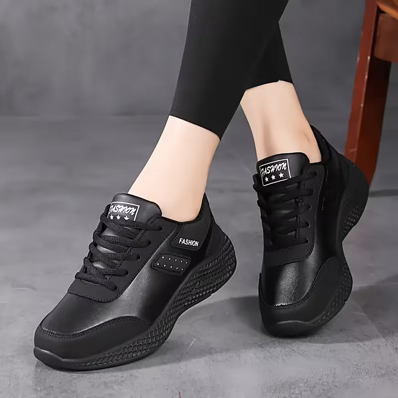 Fashionable Trendy Women's Black Athletic Running Shoes