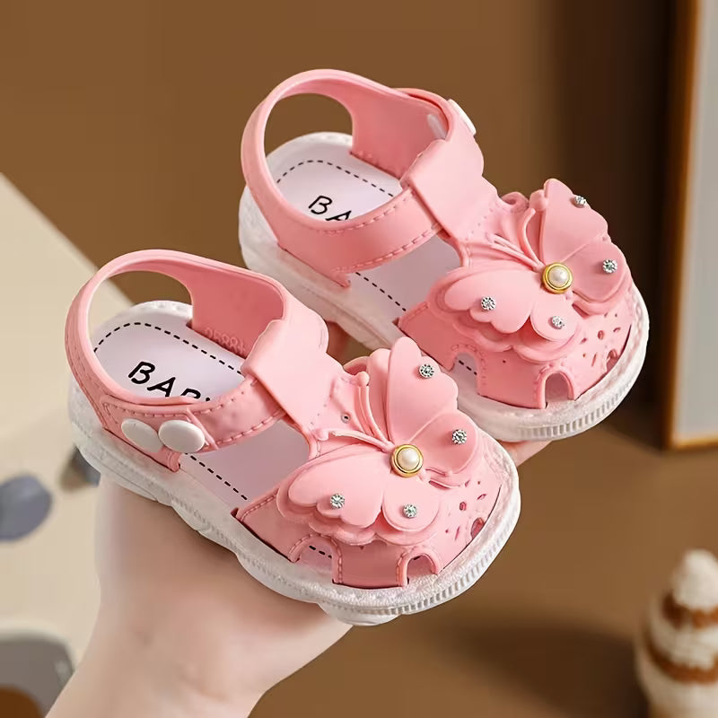 Girls' Sandals, Breathable Infant Toddler Walking Shoes