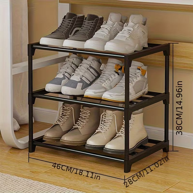 Metal Shoe Rack, Space-Saving Under-Bed 