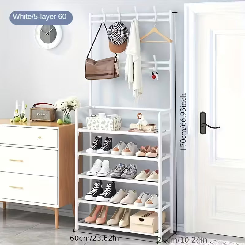 Multifunctional Metal 5 layer Shoe and Hat Storage Rack