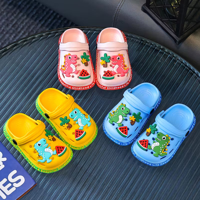 New Kids' Dinosaur Pattern Sandals with EVA Soft 