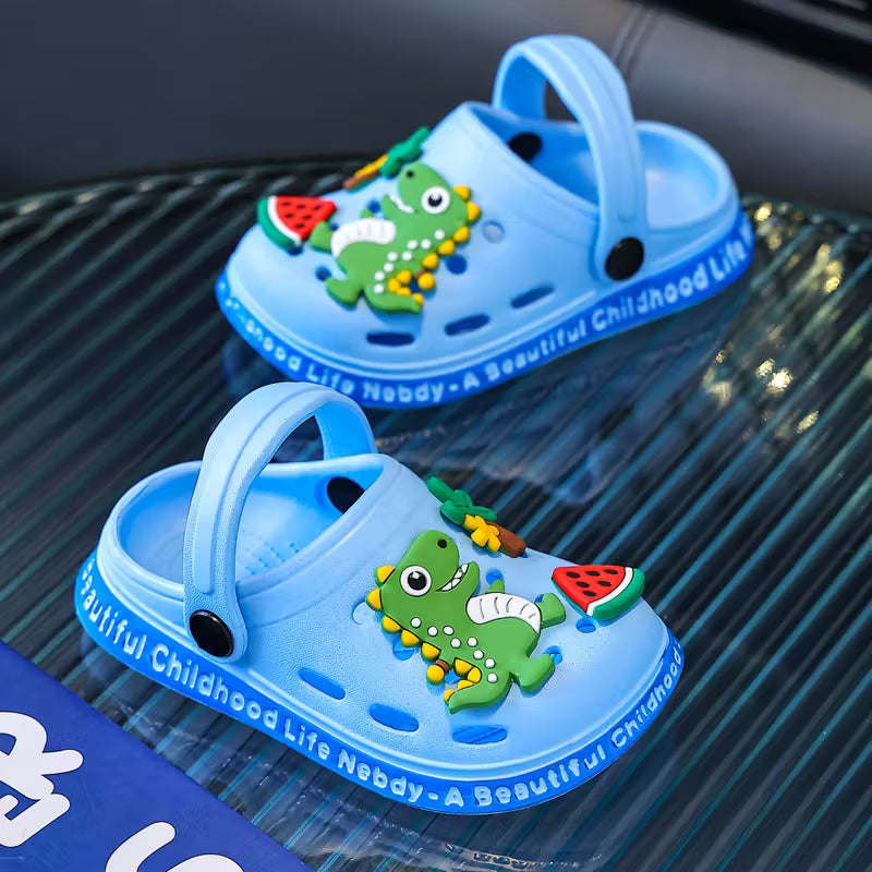 New Kids' Dinosaur Pattern Sandals with EVA Soft Sole
