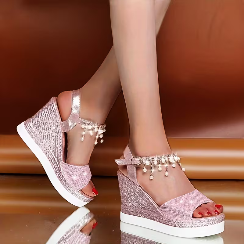 Slope With Bead Sandals for Women 888