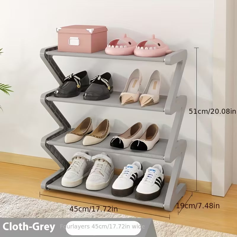 Standing Shoe Rack - Z-Shaped Stackable