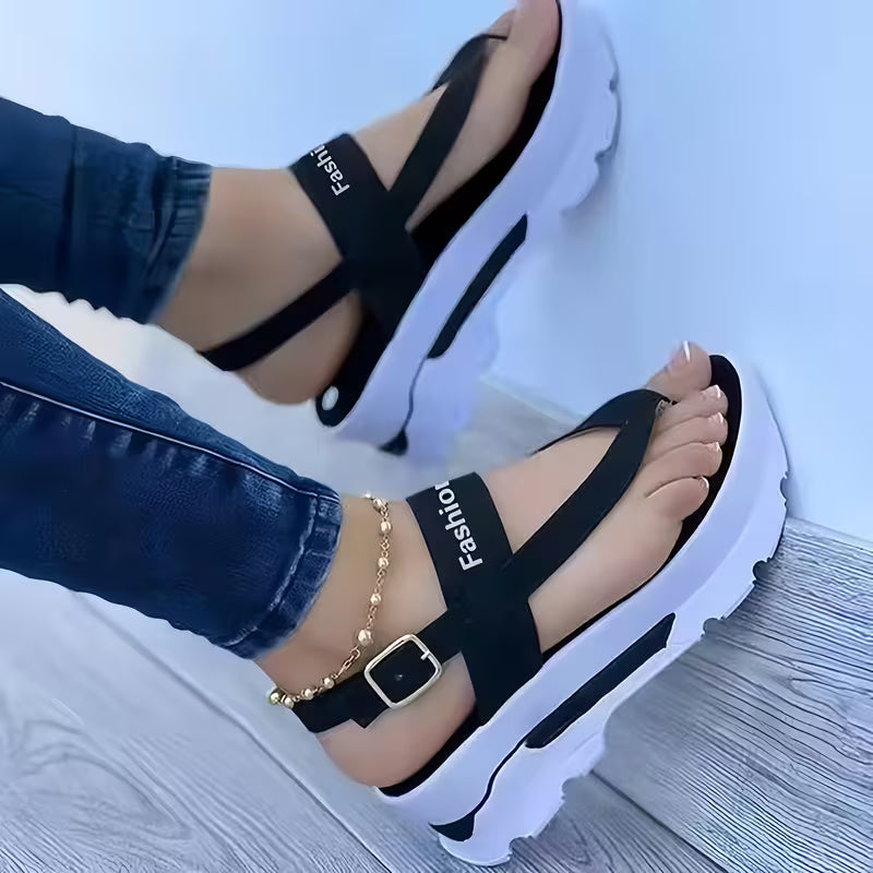 Summer Women'S Easy Solid Color Wedge Sandals