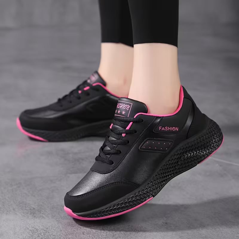 Fashionable Trendy Women's Black Athletic Running Shoes