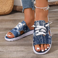 Women's  Geometric Beach Sandals  Slip- Open-Toe