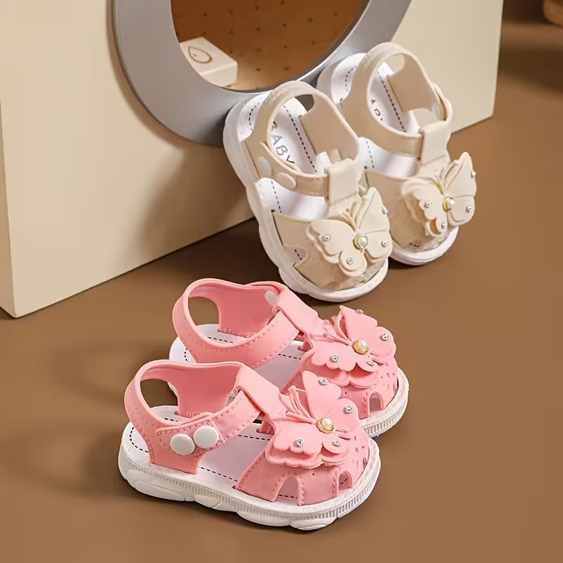 Girls' Sandals, Breathable Infant Toddler Walking Shoes