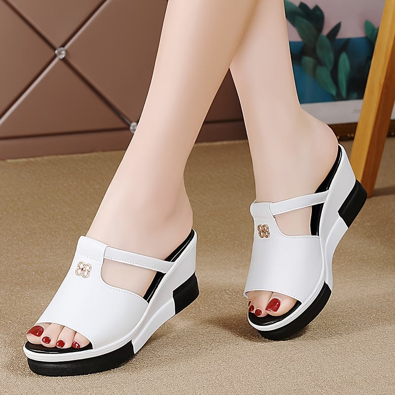 Women's Fashion Slip-On Slippers with Thick Sole