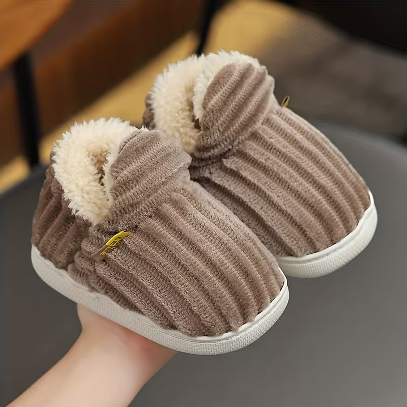 Casual Non-Slip Plush Home Slippers for Boys Girls