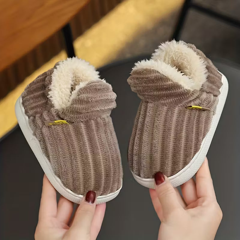 Casual Non-Slip Plush Home Slippers for Boys Girls