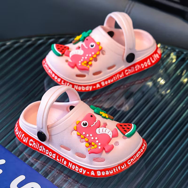 New Kids' Dinosaur Pattern Sandals with EVA Soft Sole