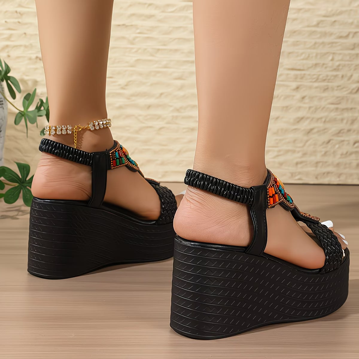 Summer Bohemian Style Women's Wedge Heel Platform