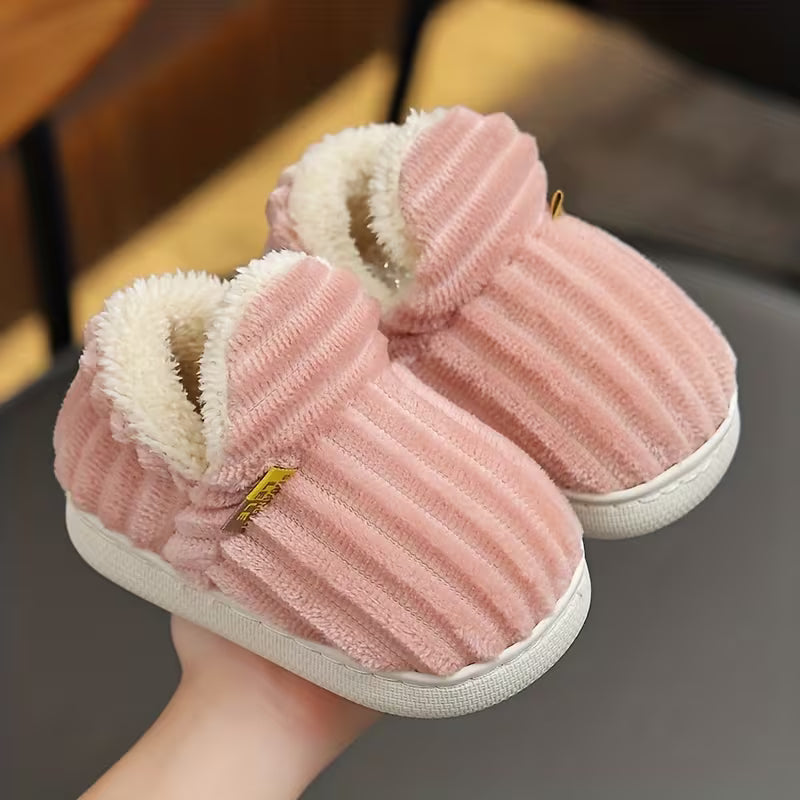 Casual Non-Slip Plush Home Slippers for Boys Girls