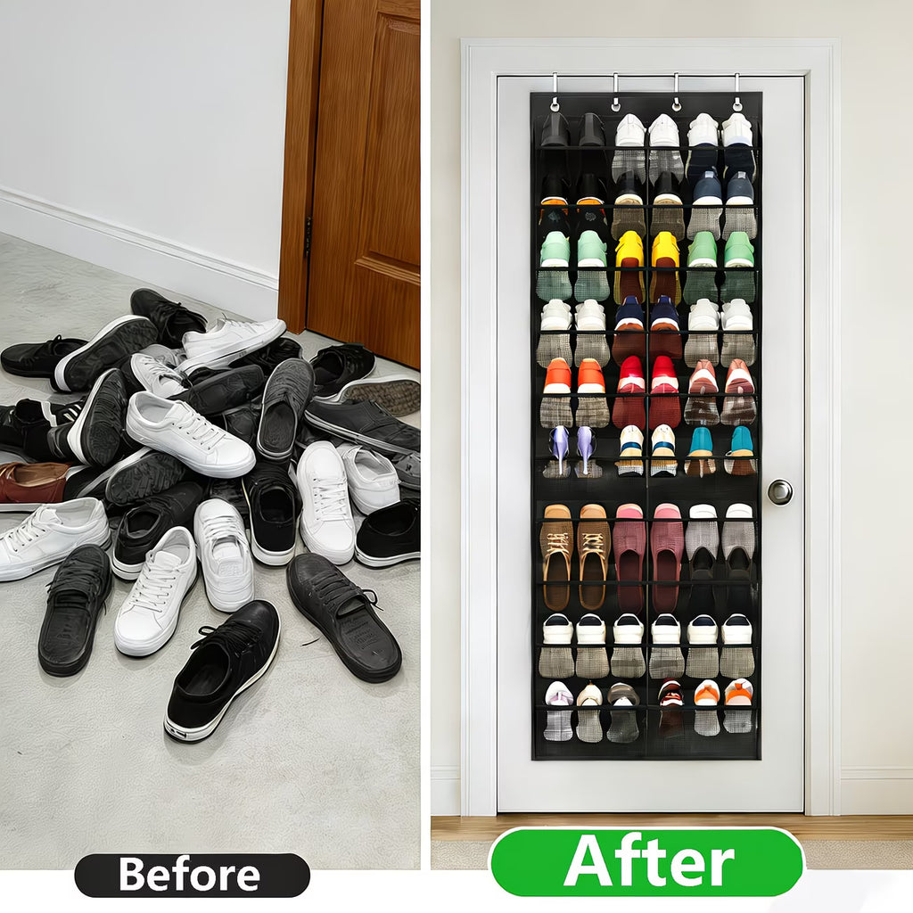 -Door Shoe Organizer with 30 Pairs Capacity