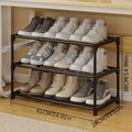 Multi-Tier Metal Shoe Rack, Space-Saving Under-Bed