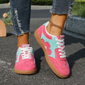 Women's Pink &amp; Mint Green Colorblock Casual Sneakers