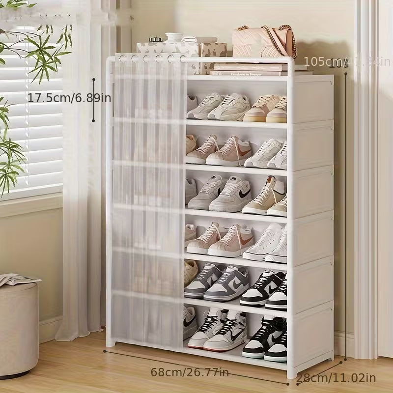 1 Set - Dustproof Transparent Retail Shoe Display Cabinet, Foldable,