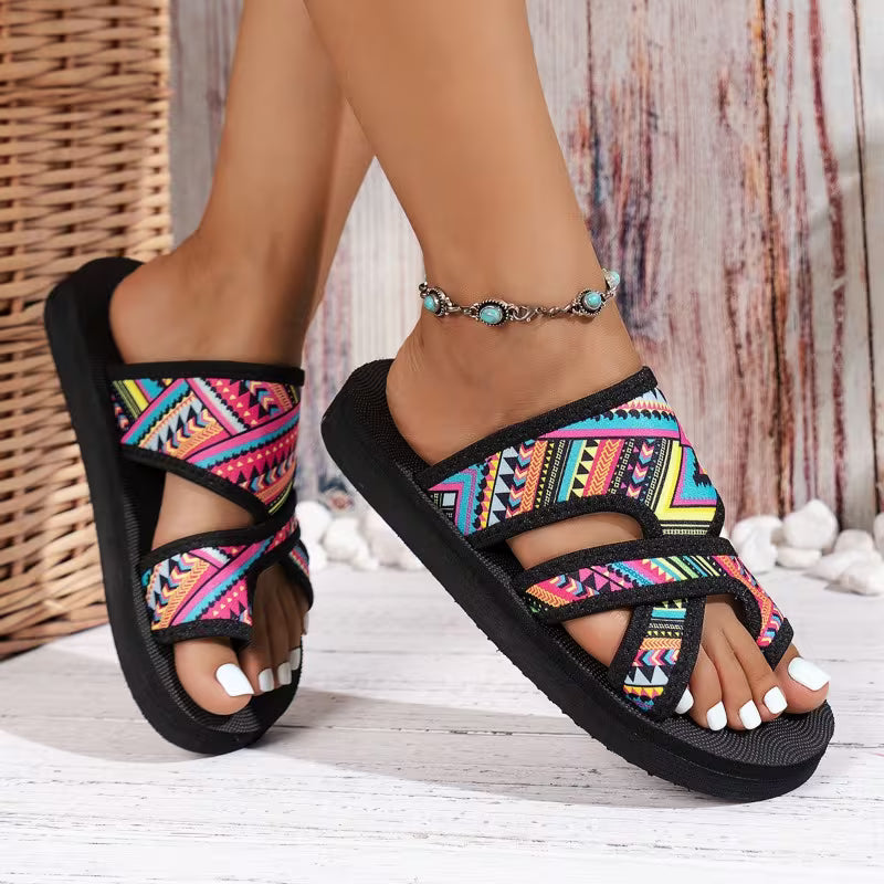 Women'S Flip-Flops with Irregular Patterns, Women Shoes
