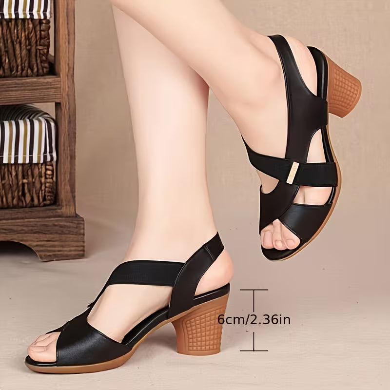 Summer Comfortable Women's Sandals, Mid-Heel