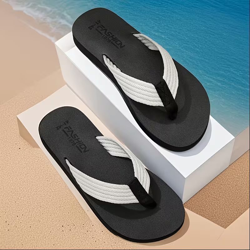Men's Flip Flops - Comfortable, Non Slip Thick Soled Summer Sandals