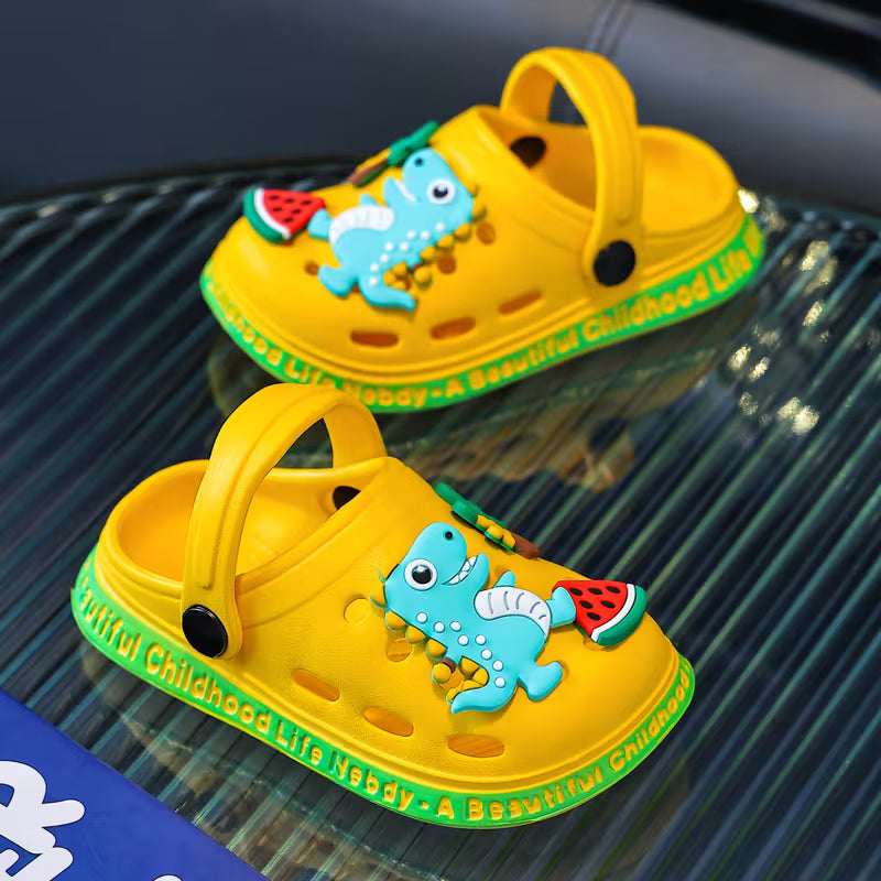 New Kids' Dinosaur Pattern Sandals with EVA Soft Sole