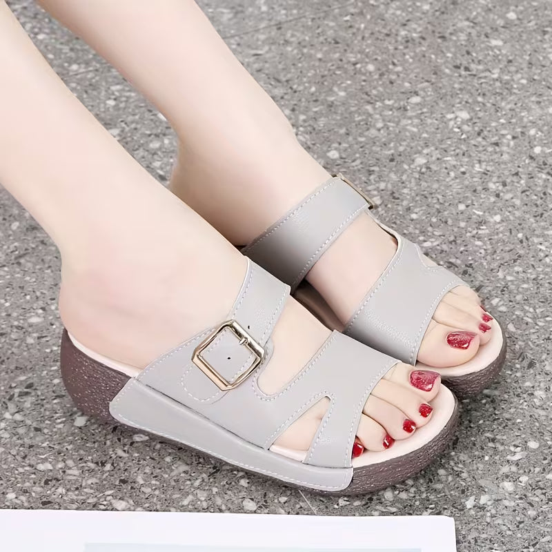 Leng Slippers Women's Mom Shoes Summer