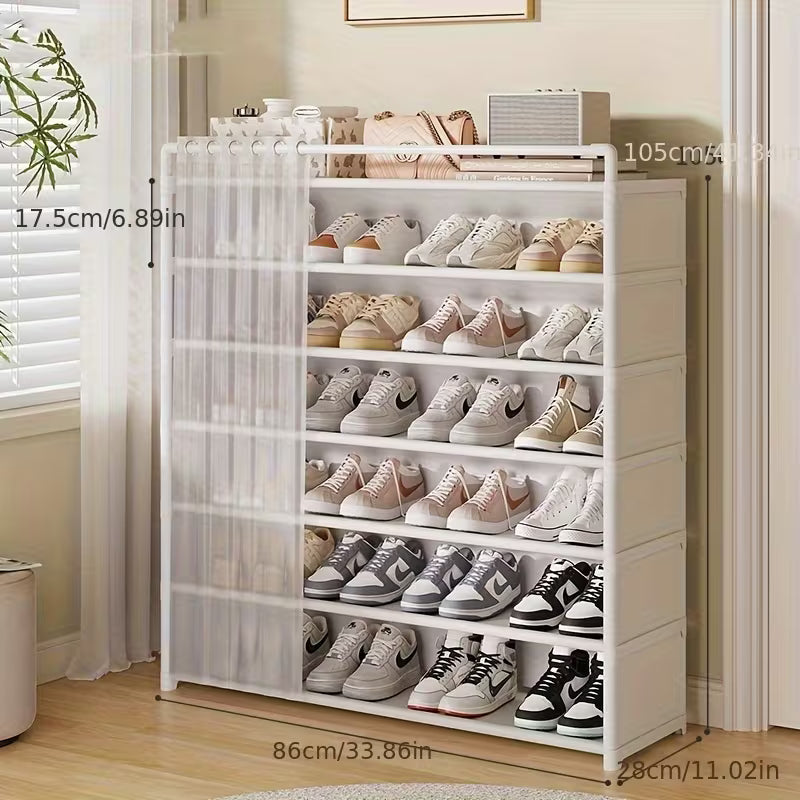 1 Set - Dustproof Transparent Retail Shoe Display Cabinet, Foldable,