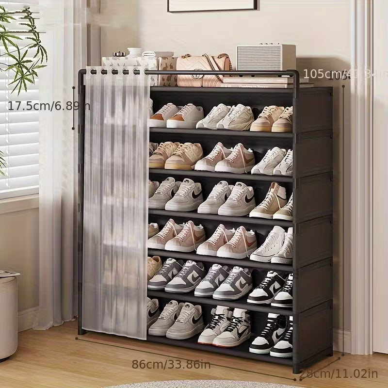 1 Set - Dustproof Transparent Retail Shoe Display Cabinet, Foldable,