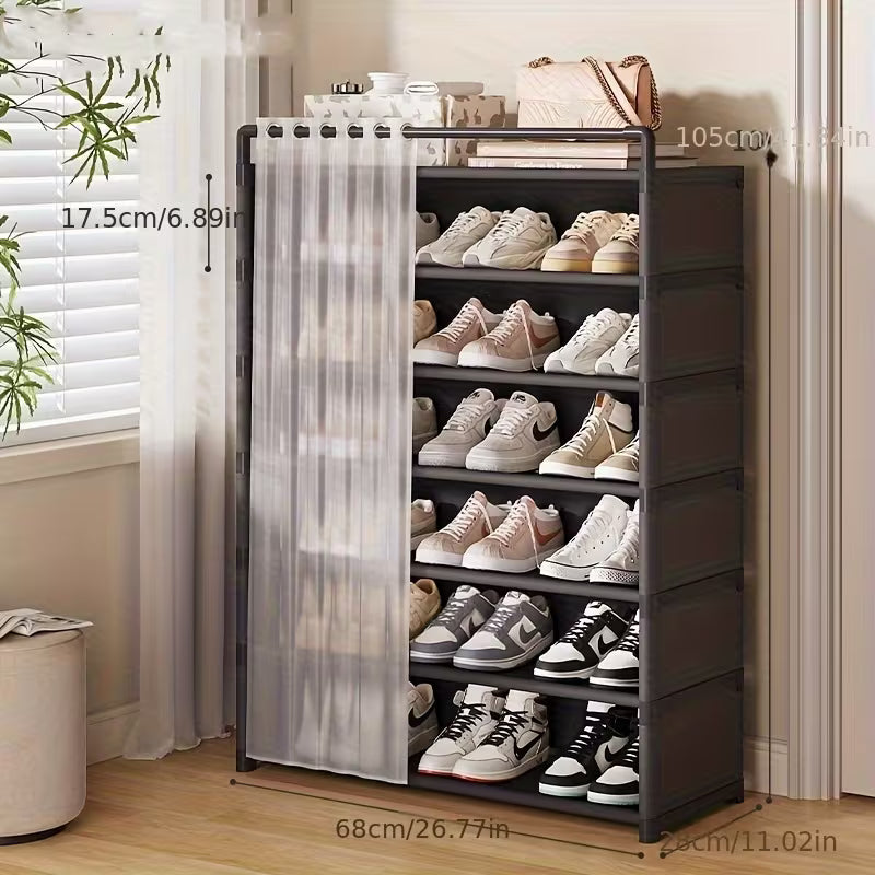 1 Set - Dustproof Transparent Retail Shoe Display Cabinet, Foldable,