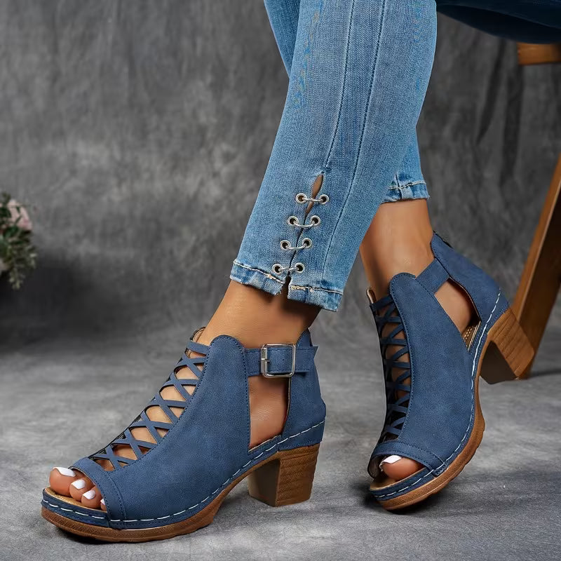 Women'S Summer Black Classic Fashion Wedge Sandals