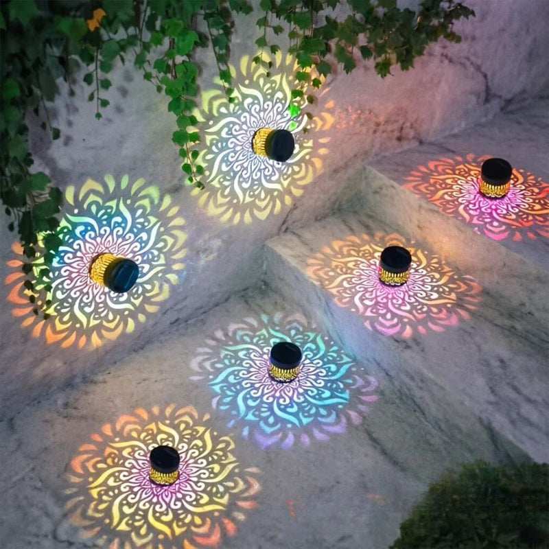 Mandala Light, Solar Fence Light Outdoor Projection