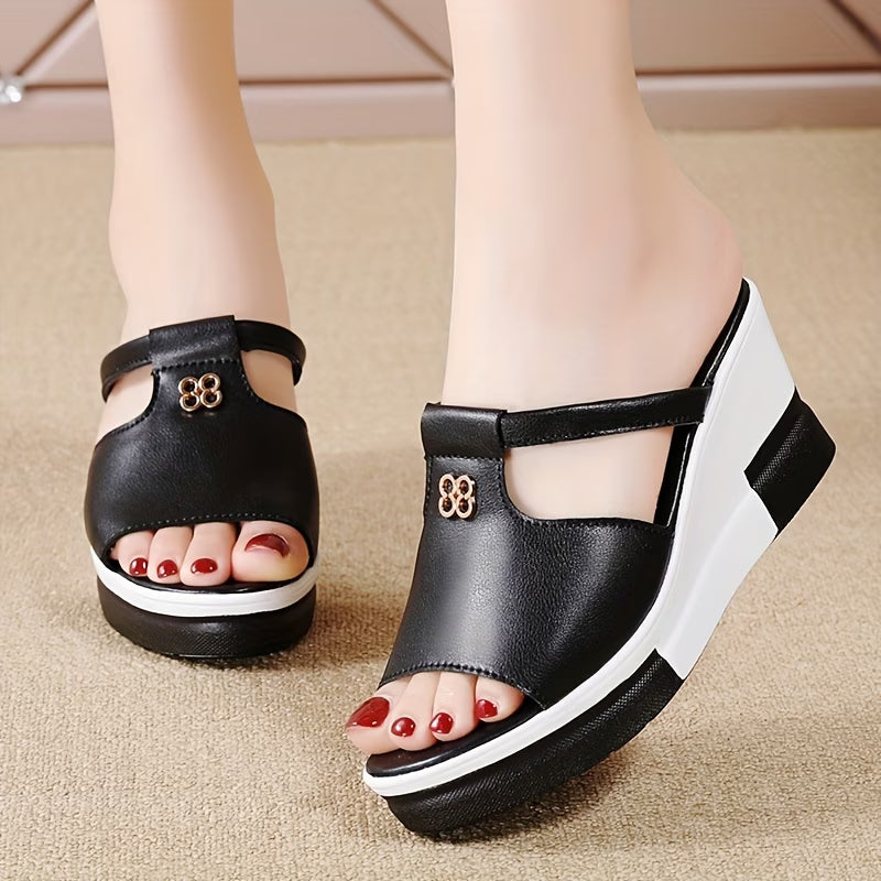Women's Fashion Slip-On Slippers with Thick Sole