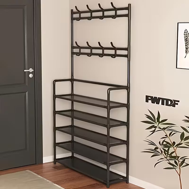 Multifunctional Metal 5 layer Shoe and Hat Storage Rack