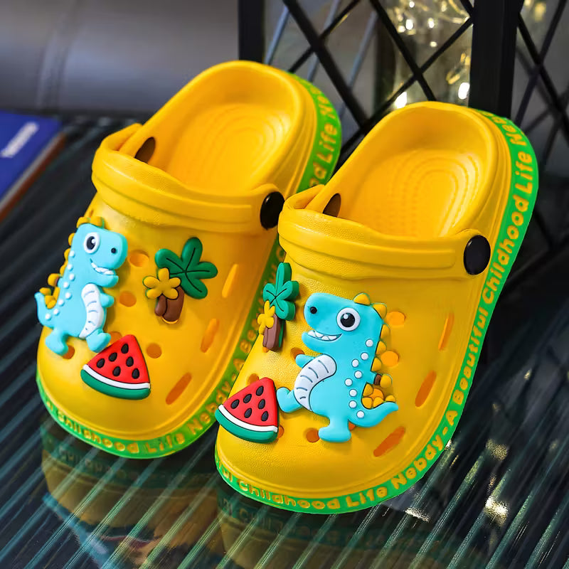 New Kids' Dinosaur Pattern Sandals with EVA Soft Sole