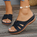 Foreign Trade Plus Size 36-43 Pink Wedge Sandals