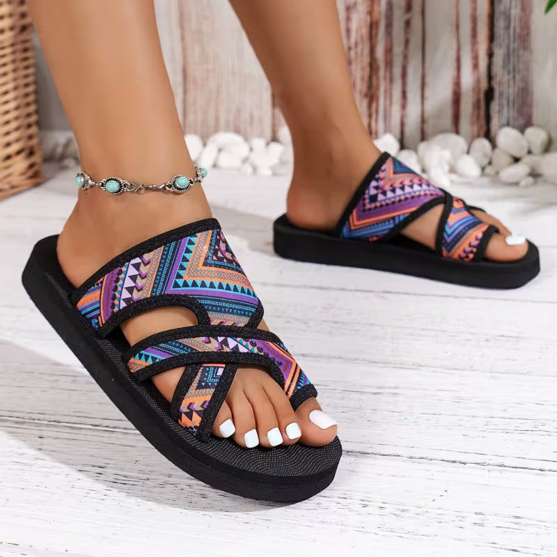 Women'S Flip-Flops with Irregular Patterns, Women Shoes
